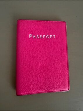 J. Crew Hot Pink Passport Holder